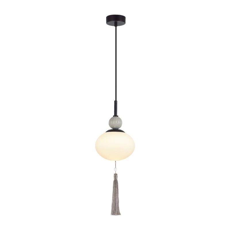 8273/1A NEOCLASSI LN26 042 черный/серый/белый, металл/керамика/стекло Подвес Е14 1*40W 220V GLORIYA