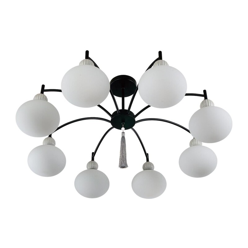 8273/8C NEOCLASSI LN26 041 черный/серый/белый, металл/керамика/стекло Люстра потолочная Е14 8*40W 220V GLORIYA 4