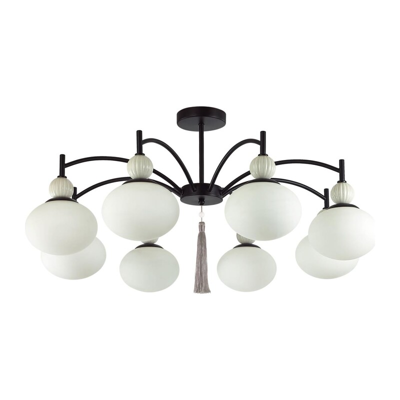 8273/8C NEOCLASSI LN26 041 черный/серый/белый, металл/керамика/стекло Люстра потолочная Е14 8*40W 220V GLORIYA 5