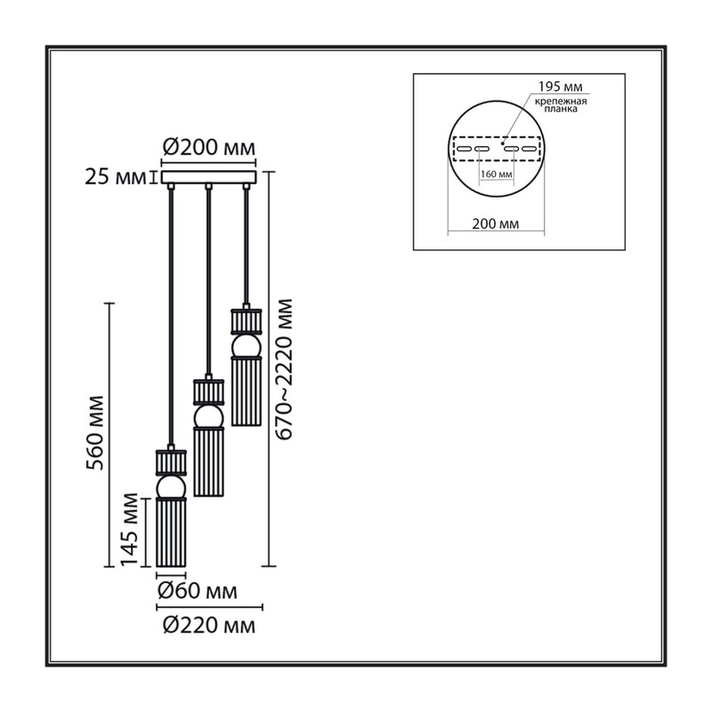 8277/3A MODERNI LN26 163 сатин никель/прозрачный, металл/стекло Подвес Е14 3*40W 220V DENVER 3