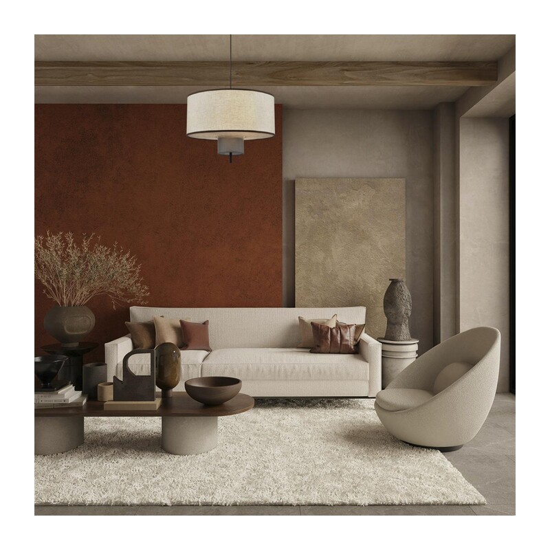 8282/4 MODERNI LN26 186 черный/бежевый/коричневый, металл/текстиль/стекло Светильник подвесной Е14 4*40W 220V SORENTO 6