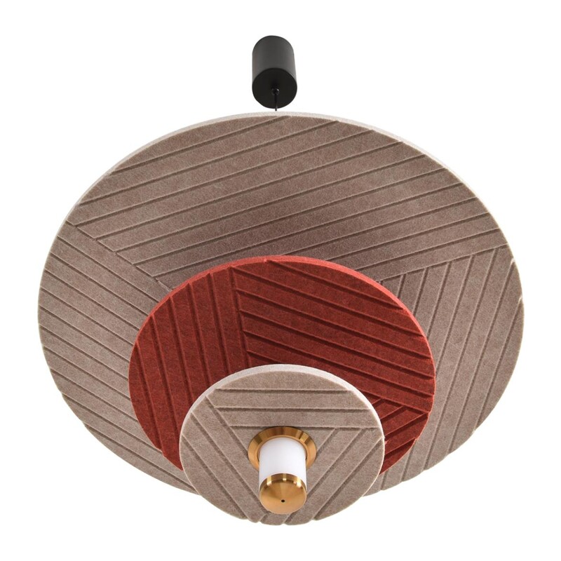 8296/11AL LEDIO LN26 365 черный/бежевый/бурый, металл/фетр/акрил Подвес LED 11W 3000K 220V FELTA 3
