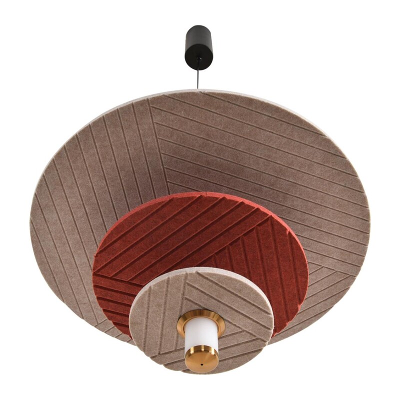 8296/14AL LEDIO LN26 365 черный/бежевый/бурый, металл/фетр/акрил Подвес LED 14W 3000K 220V FELTA 3