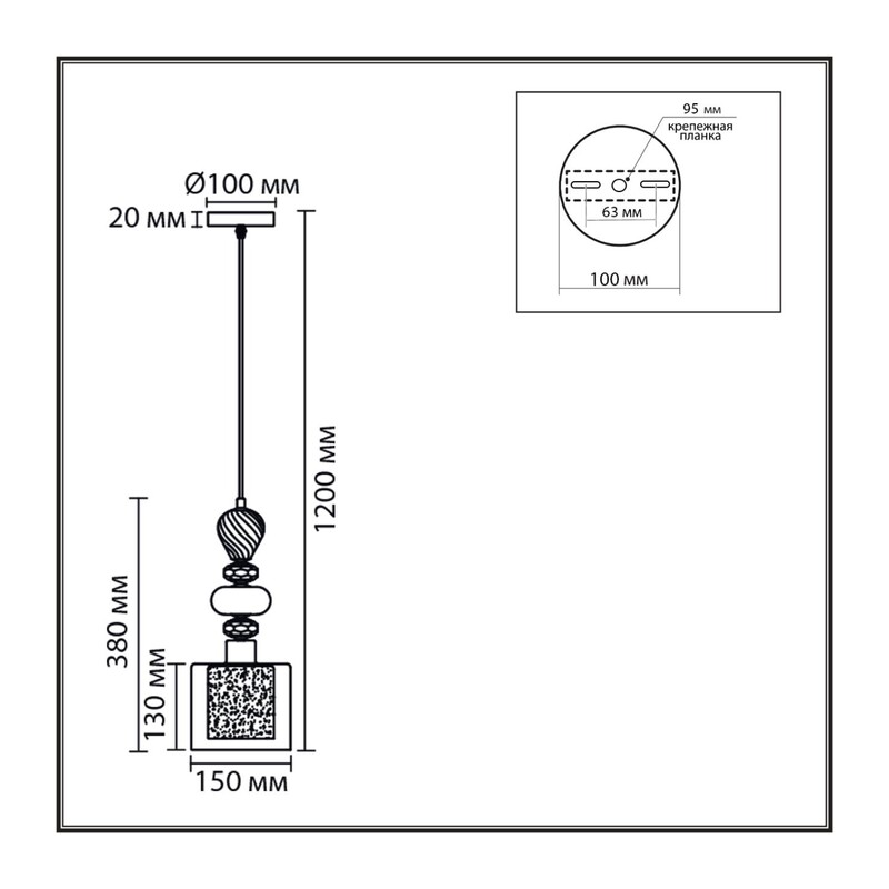 8292/1A MODERNI LN26 367 хром/белый/прозрачный, металл/стекло/хрусталь Подвес E27 1*60W 220V GANNA 3