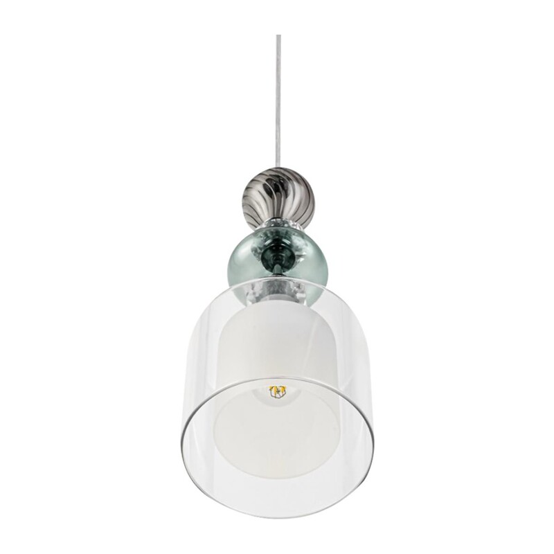 8292/1A MODERNI LN26 367 хром/белый/прозрачный, металл/стекло/хрусталь Подвес E27 1*60W 220V GANNA 4