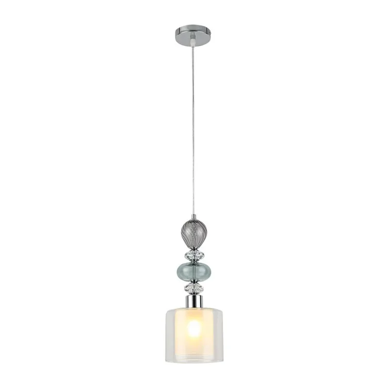 8292/1A MODERNI LN26 367 хром/белый/прозрачный, металл/стекло/хрусталь Подвес E27 1*60W 220V GANNA