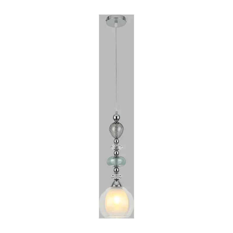 8294/1A MODERNI LN26 367 хром/белый/прозрачный, металл/стекло/хрусталь Подвес E27 1*60W 220V GANNA 4
