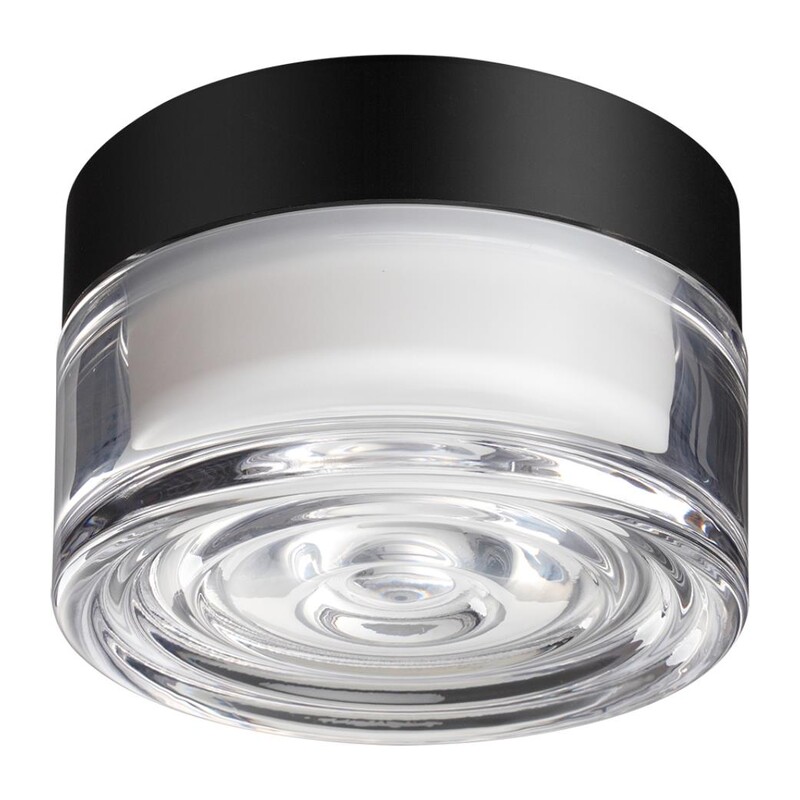 7156/6CL HIGHTECH ODL26 493 Настенно-потолочный светильник черный/прозрачный/стекло/поликарбонат IP65 LED 6W 410Лм 2200/2700/3000K 120° 220-240V RONDA 4