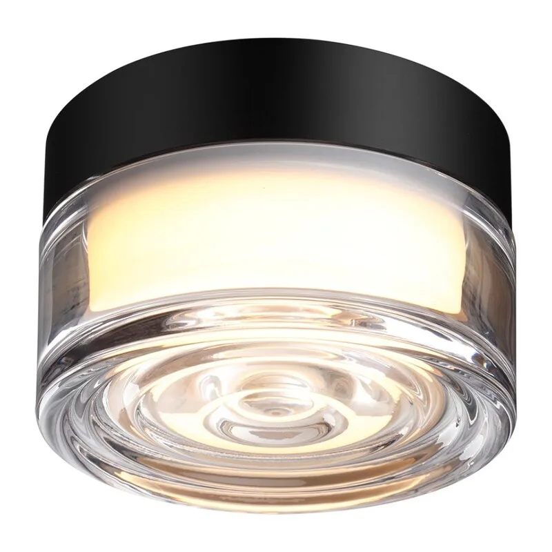 7156/6CL HIGHTECH ODL26 493 Настенно-потолочный светильник черный/прозрачный/стекло/поликарбонат IP65 LED 6W 410Лм 2200/2700/3000K 120° 220-240V RONDA