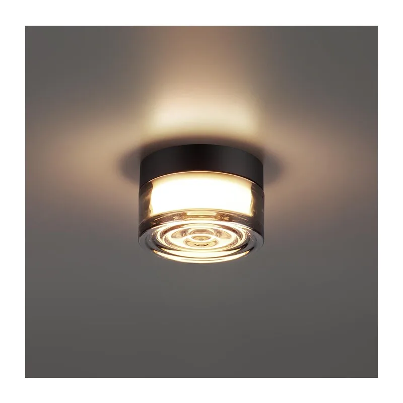 7157/6CL HIGHTECH ODL26 493 Настенно-потолочный светильник черный/дымчатый/стекло/поликарбонат IP65 LED 6W 410Лм 2200/2700/3000K 120° 220-240V RONDA 2