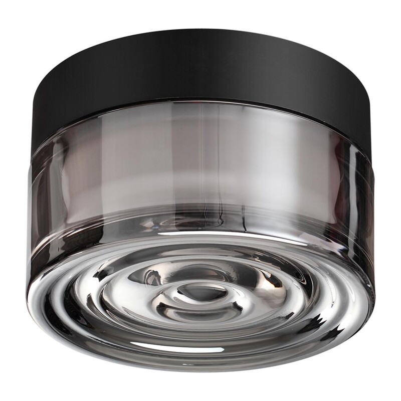 7157/6CL HIGHTECH ODL26 493 Настенно-потолочный светильник черный/дымчатый/стекло/поликарбонат IP65 LED 6W 410Лм 2200/2700/3000K 120° 220-240V RONDA 4