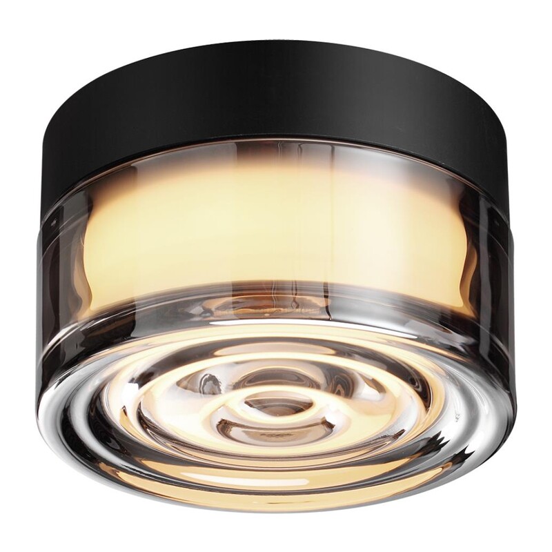 7157/6CL HIGHTECH ODL26 493 Настенно-потолочный светильник черный/дымчатый/стекло/поликарбонат IP65 LED 6W 410Лм 2200/2700/3000K 120° 220-240V RONDA