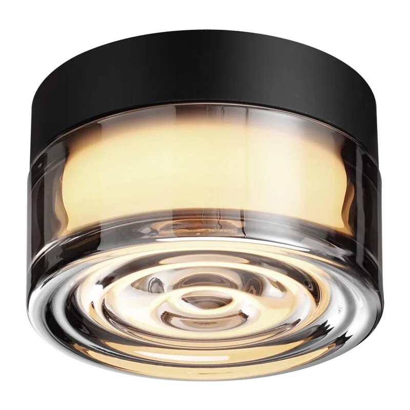 7157/6CL HIGHTECH ODL26 493 Настенно-потолочный светильник черный/дымчатый/стекло/поликарбонат IP65 LED 6W 410Лм 2200/2700/3000K 120° 220-240V RONDA