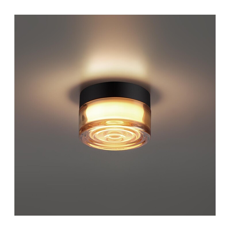 7158/6CL HIGHTECH ODL26 493 Настенно-потолочный светильник черный/янтарный/стекло/поликарбонат IP65 LED 6W 410Лм 2200/2700/3000K 120° 220-240V RONDA 2