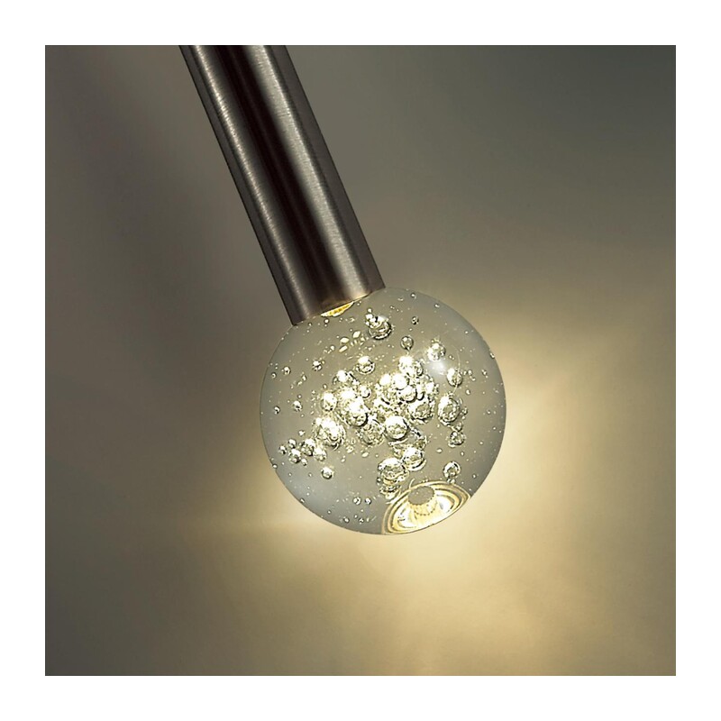 4375/3LA HIGHTECH ODL26 279 Подвесной светильник никель/хрусталь. стекло/металл IP20 LED 3W 400Лм 3000K 220-240V FIANO 2