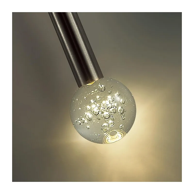 4375/3LA HIGHTECH ODL26 279 Подвесной светильник никель/хрусталь. стекло/металл IP20 LED 3W 400Лм 3000K 220-240V FIANO 3