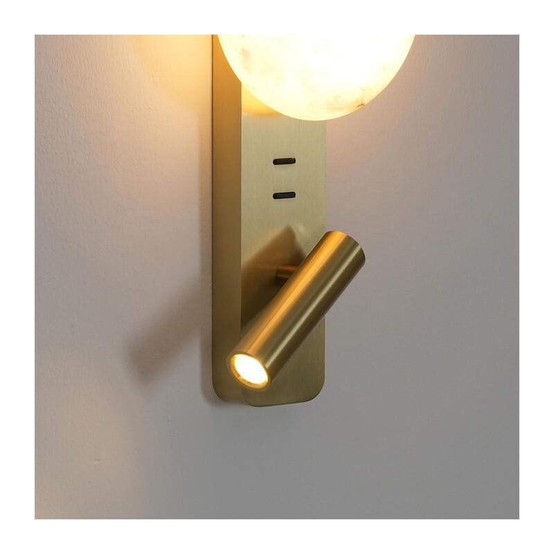7164/9WL HIGHTECH ODL26 473 Настенный светильник металл/бронза/алебастр IP20 LED 9W 787Лм 2700K 180° 220-240V ALBERGO 2