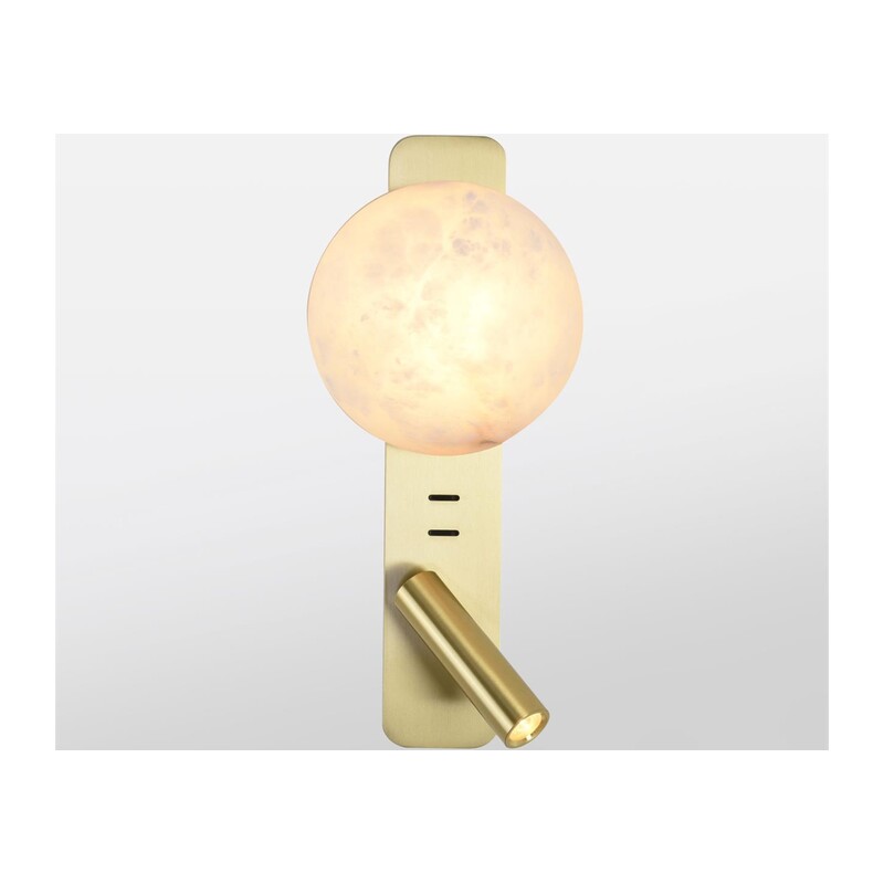 7164/9WL HIGHTECH ODL26 473 Настенный светильник металл/бронза/алебастр IP20 LED 9W 787Лм 2700K 180° 220-240V ALBERGO