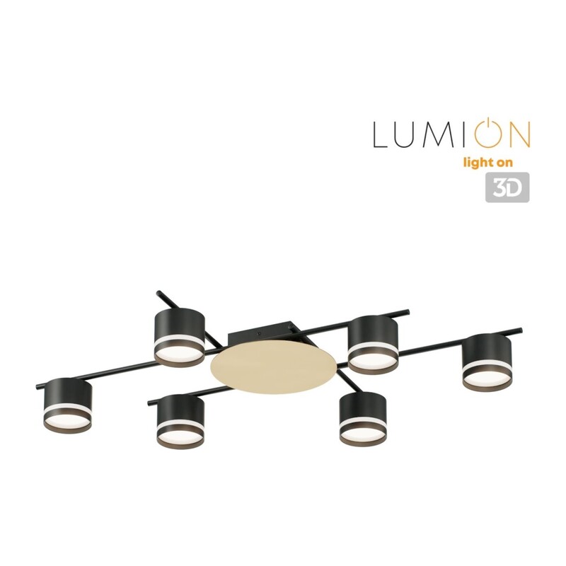 8304/6C COMFI LN26 238 золотой/черный, металл/акрил Светильник потолочный GX53 LED 6*7W 220V BENUA 2