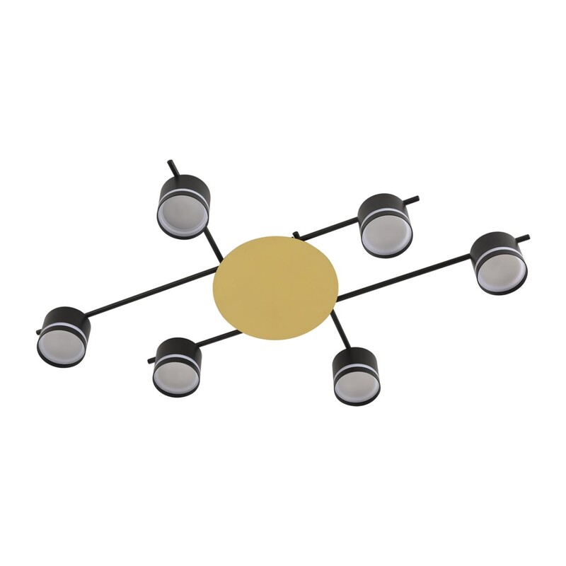 8304/6C COMFI LN26 238 золотой/черный, металл/акрил Светильник потолочный GX53 LED 6*7W 220V BENUA 4