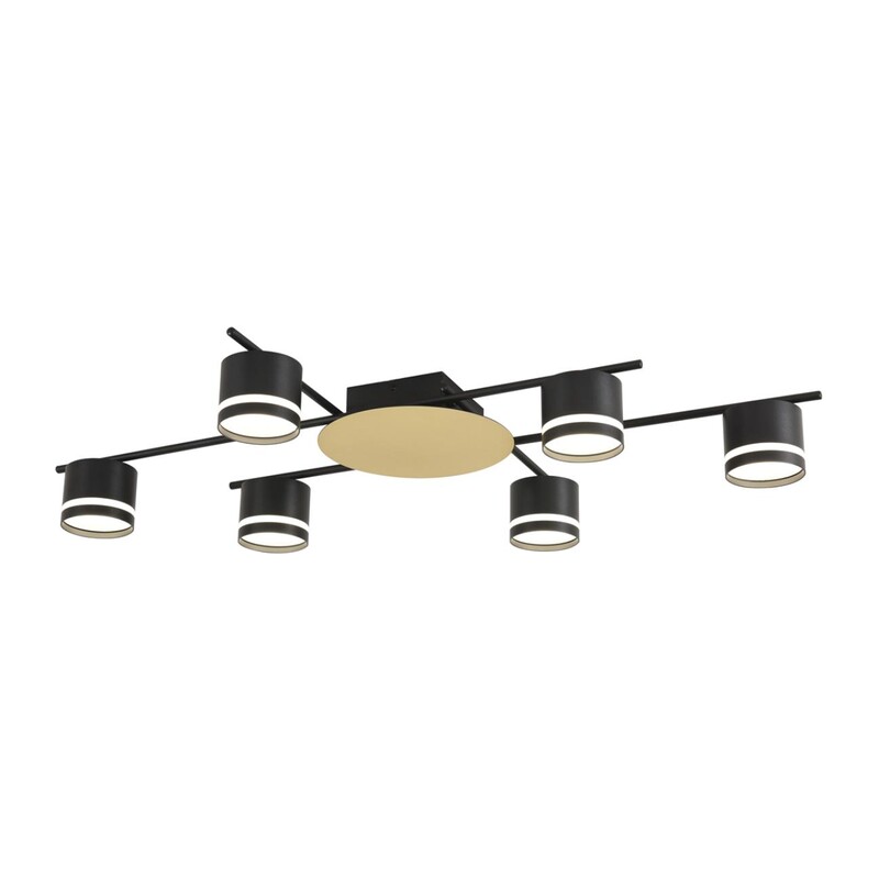 8304/6C COMFI LN26 238 золотой/черный, металл/акрил Светильник потолочный GX53 LED 6*7W 220V BENUA