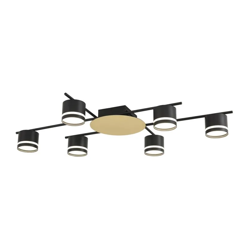 8304/6C COMFI LN26 238 золотой/черный, металл/акрил Светильник потолочный GX53 LED 6*7W 220V BENUA 2