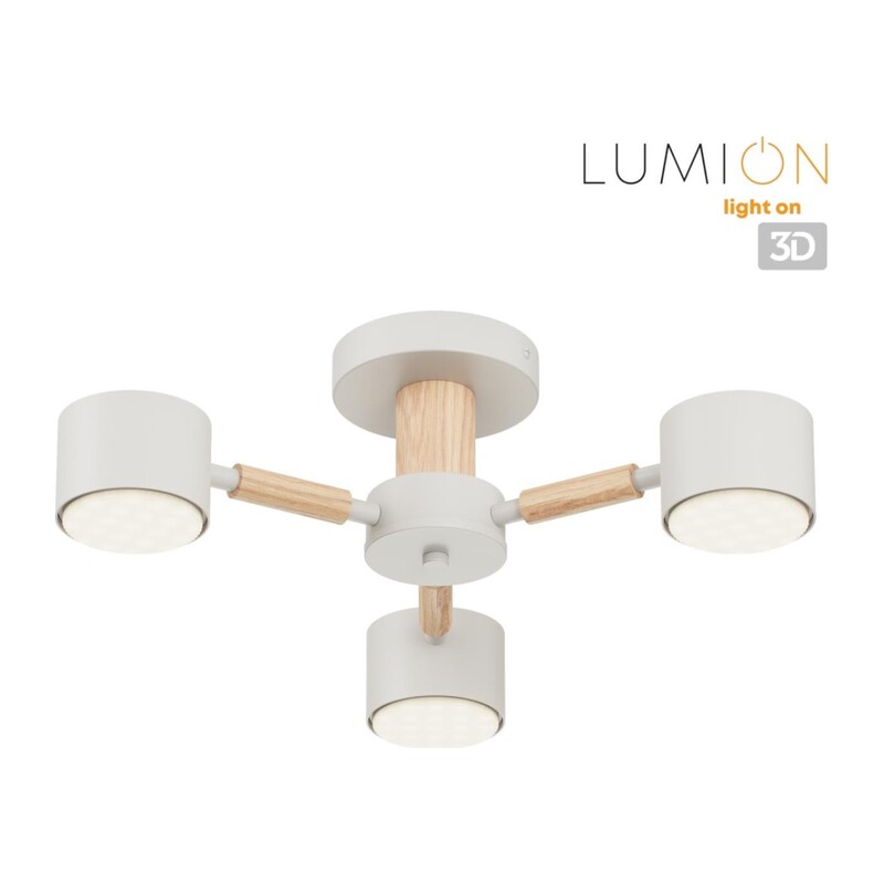 8306/3C COMFI LN26 333 белый, металл/дерево Светильник потолочный GX53 LED 3*7W 220V VUDI 2