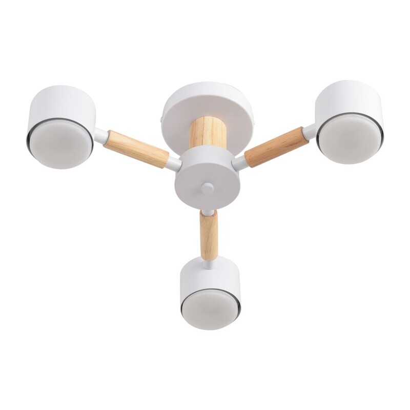 8306/3C COMFI LN26 333 белый, металл/дерево Светильник потолочный GX53 LED 3*7W 220V VUDI 4