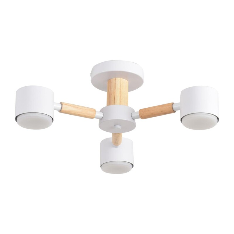 8306/3C COMFI LN26 333 белый, металл/дерево Светильник потолочный GX53 LED 3*7W 220V VUDI 5