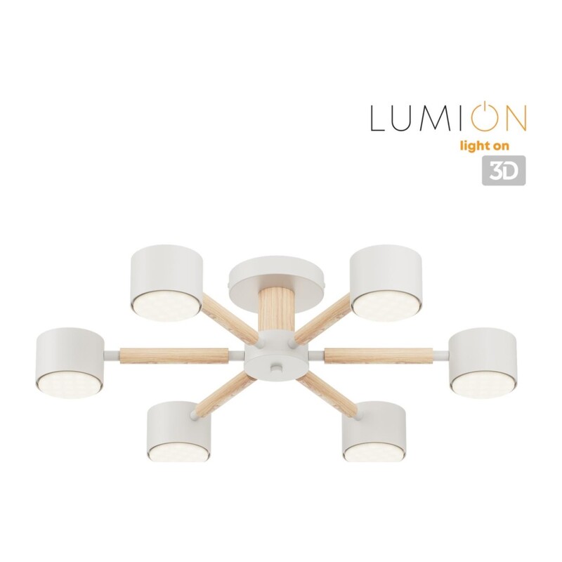 8306/6C COMFI LN26 333 белый, дерево/металл Светильник потолочный GX53 LED 6*7W 220V VUDI 2