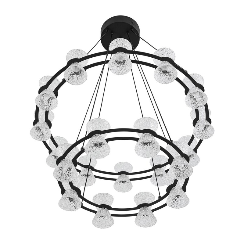 8341/70L LEDIO LN26 227 черный/прозрачный металл/акрил Люстра подвесная LED 70W 3000K 220V VINORA 3
