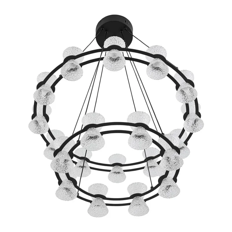 8341/70L LEDIO LN26 227 черный/прозрачный металл/акрил Люстра подвесная LED 70W 3000K 220V VINORA 2