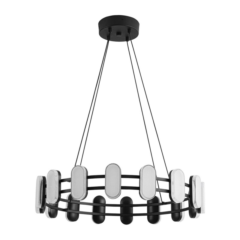 8342/35L LEDIO LN26 226 черный/белый металл/акрил Люстра подвесная LED 35W 4000K 220V OVELA 4