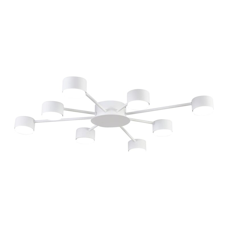 8343/8C COMFI LN26 252 белый, металл Люстра GX53 LED 8*7W 220V TORINA