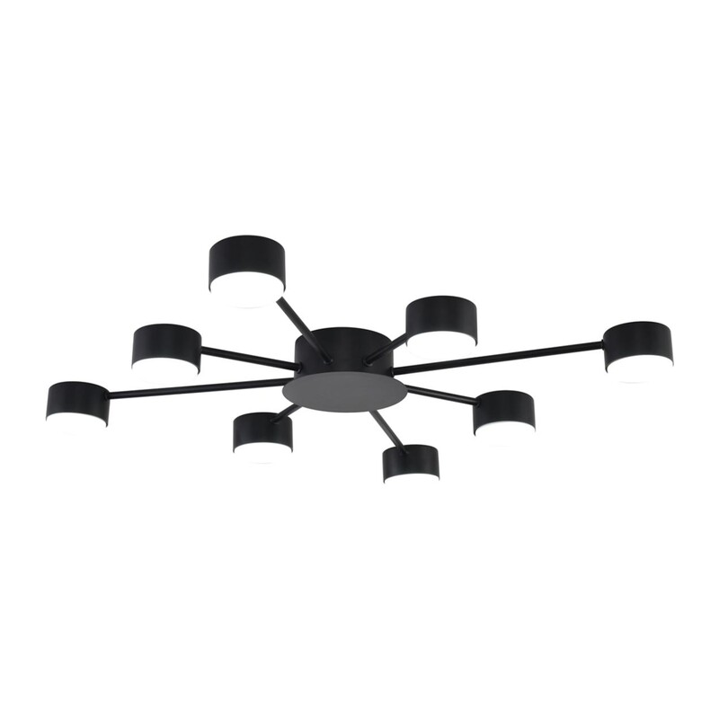 8344/8C COMFI LN26 251 черный, металл Люстра GX53 LED 8*7W 220V TORINA