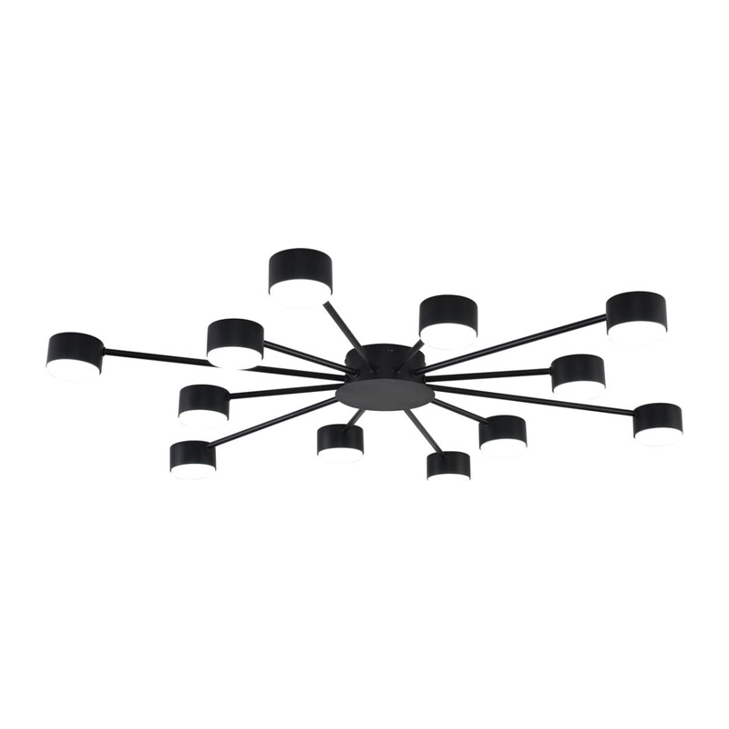 8344/12C COMFI LN26 251 черный, металл Люстра GX53 LED 12*7W 220V TORINA