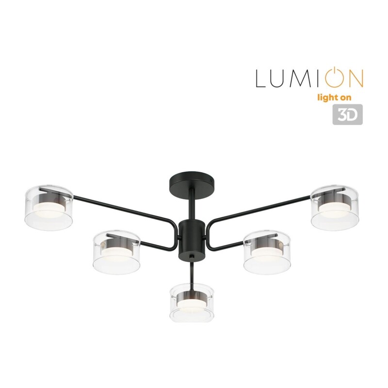 8349/6C COMFI LN26 232 черный/прозрачный, металл/стекло Светильник потолочный LED GX53 6*7W 220V NATALINA 2