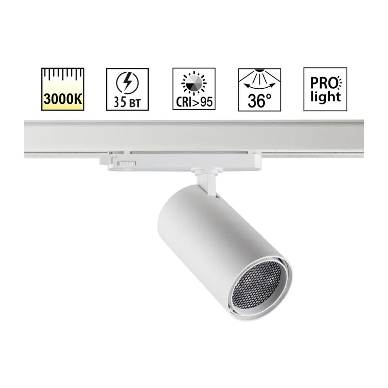 359579 PORT NT25 310 белый Светильник трехфазный трековый светодиодный IP20 LED 35W 3000K 220-240V HELIX