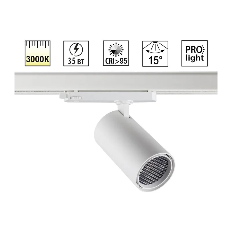359583 PORT NT25 312 белый Светильник трехфазный трековый светодиодный IP20 LED 35W 3000K 220-240V HELIX