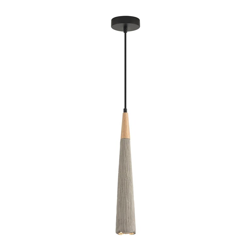 8351/1C SUSPENTIONI LN26 326 черный/серый/бежевый, металл/дерево/цемент Подвес GU10 LED 5W 220V EOLIANA