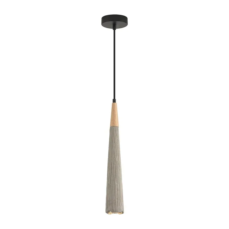 8351/1C SUSPENTIONI LN26 326 черный/серый/бежевый, металл/дерево/цемент Подвес GU10 LED 5W 220V EOLIANA
