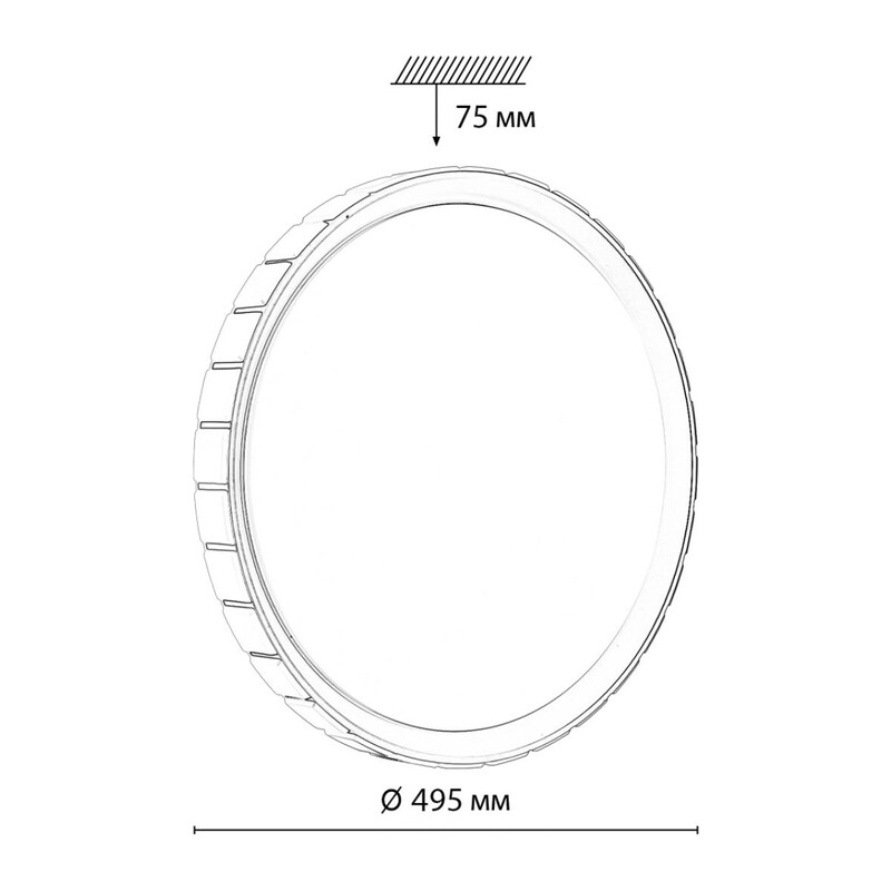 7696/ELN PALE SN 90 Светильник пластик/серебристый LED 76Вт 3000/4000/6000К D495 IP43 CCT KUPI SILVER 2