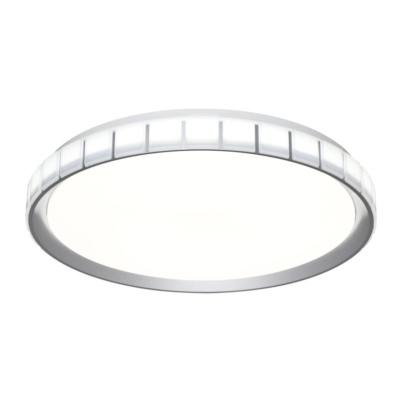 7696/ELN PALE SN 90 Светильник пластик/серебристый LED 76Вт 3000/4000/6000К D495 IP43 CCT KUPI SILVER 4