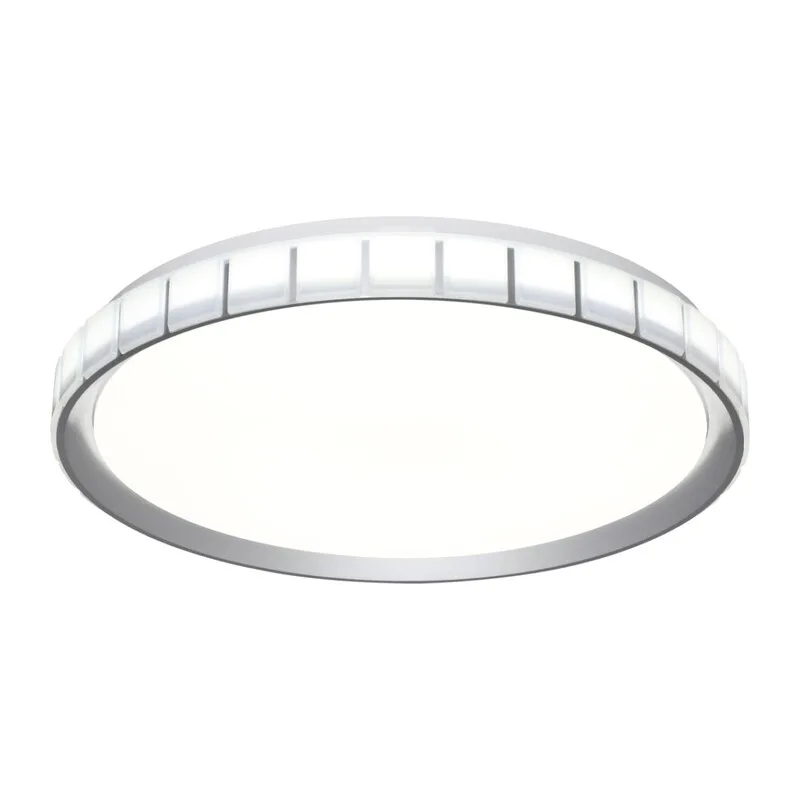 7696/ELN PALE SN 90 Светильник пластик/серебристый LED 76Вт 3000/4000/6000К D495 IP43 CCT KUPI SILVER 3