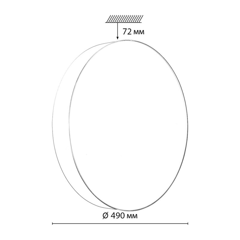 7779/ELN BASICA SN 138 Светильник пластик/белый LED 76Вт 3000/4000/6000К D490 IP43 CCT OPTIMA 2