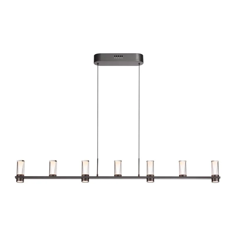7143/45L HIGHTECH ODL26 513 Подвесной светильник темный никель/акрилл/металл IP20 LED 40W 2470Лм 3000K 180° 220V DEFANCE