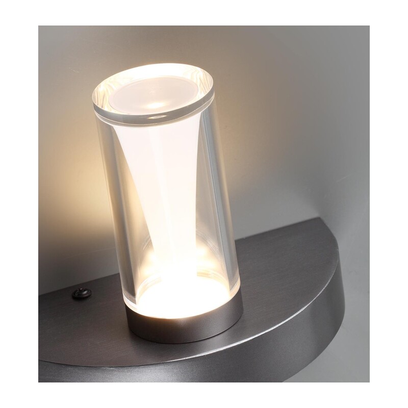 7143/5WL HIGHTECH ODL26 513 Настенный светильник темный никель/акрилл/металл IP20 LED 5W 402Лм 3000K 180° 220V DEFANCE 2