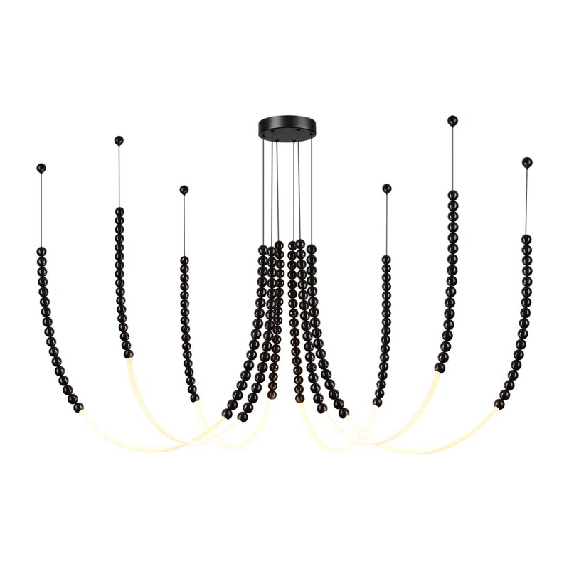 7149/70L HIGHTECH ODL26 221 Подвесной светильник черный/акрилл/металл IP20 LED 70W 4300Лм 3500K 300° 220V MONELLA