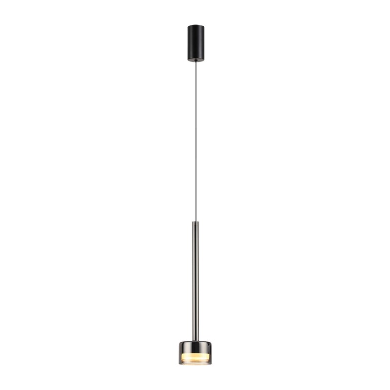 7150/10L HIGHTECH ODL26 347 Подвесной светильник черный/ дымчатое стекло/металл IP20 LED 10W 3000K 220V LASLO