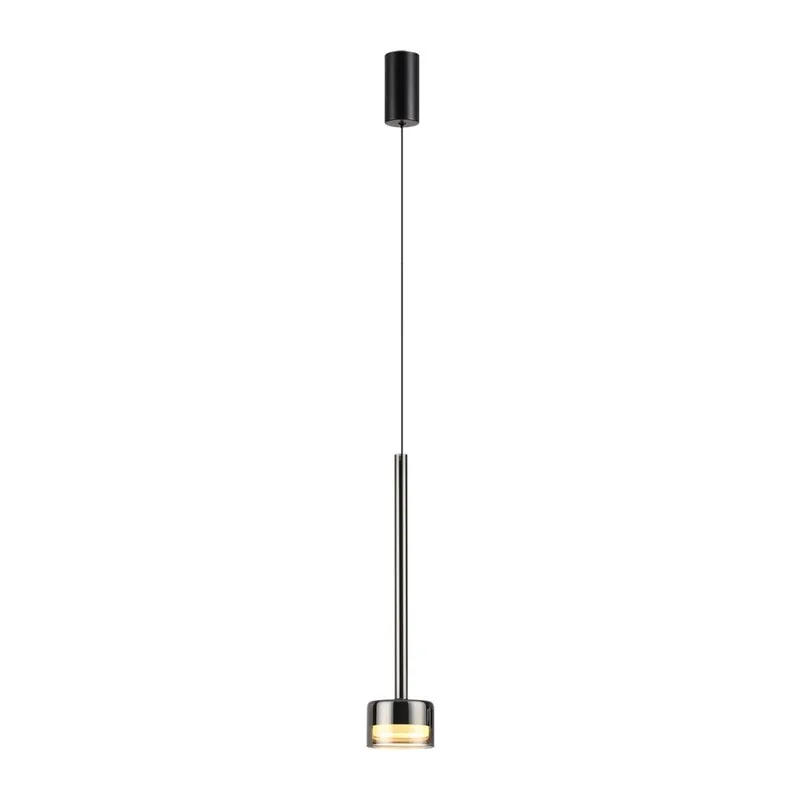 7150/10L HIGHTECH ODL26 347 Подвесной светильник черный/ дымчатое стекло/металл IP20 LED 10W 3000K 220V LASLO